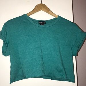 Wet Seal Teal Crop Top